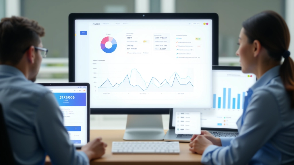 Financial services dashboard with multi-column responsive grid