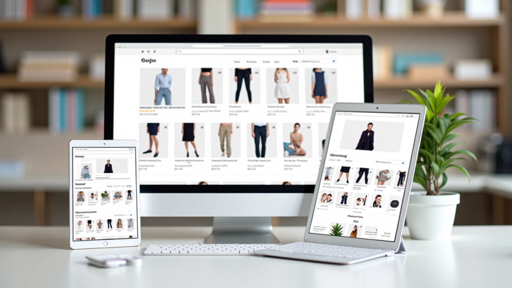 E-commerce platform with responsive grid layout